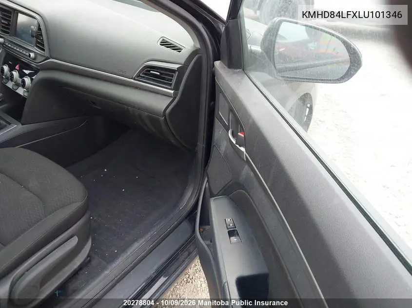 2020 HYUNDAI ELANTRA VIN KMHD84LFXLU101346 — фото 5