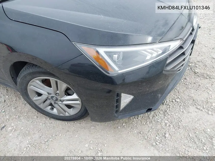 2020 HYUNDAI ELANTRA VIN KMHD84LFXLU101346 — фото 6
