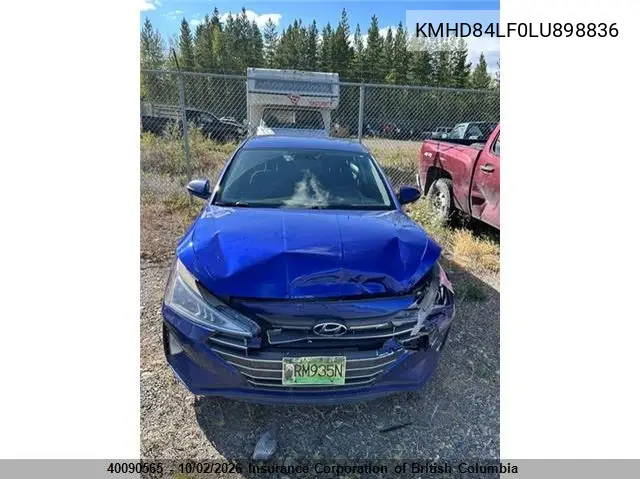 2020 HYUNDAI ELANTRA VIN KMHD84LF0LU898836 — фото 5