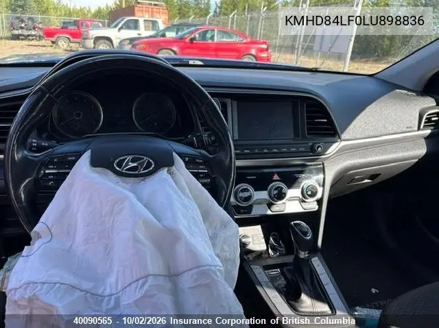 2020 HYUNDAI ELANTRA VIN KMHD84LF0LU898836 — фото 8
