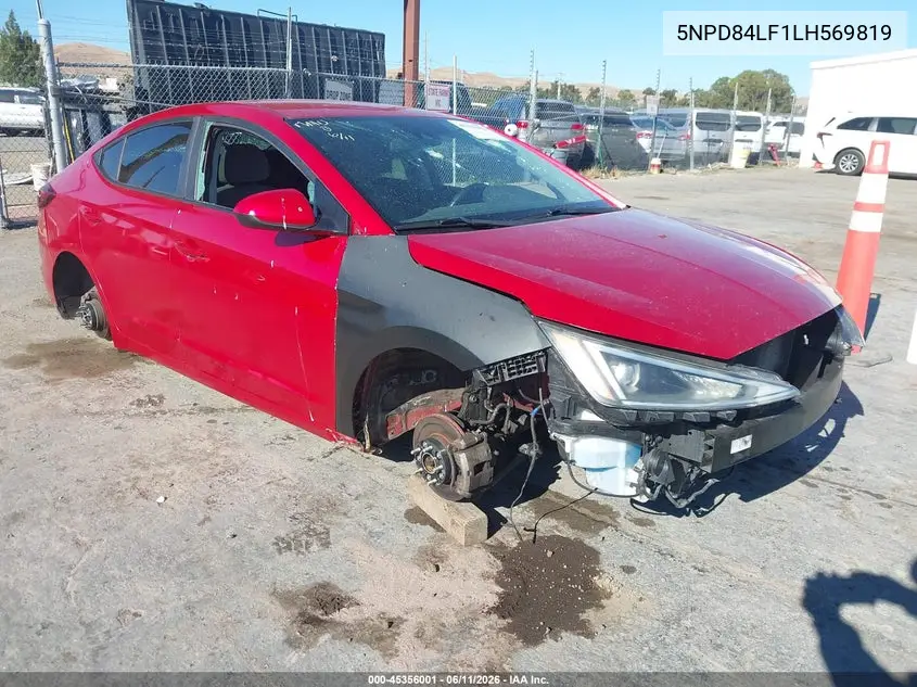 HYUNDAI ELANTRA 2020, VIN 5NPD84LF1LH569819