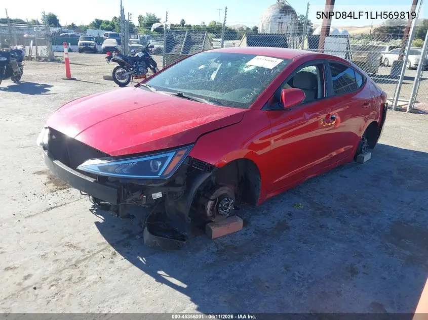 2020 HYUNDAI ELANTRA VIN 5NPD84LF1LH569819 — фото 2