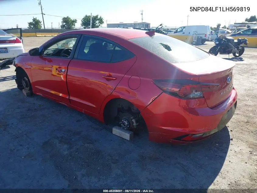 2020 HYUNDAI ELANTRA VIN 5NPD84LF1LH569819 — фото 3