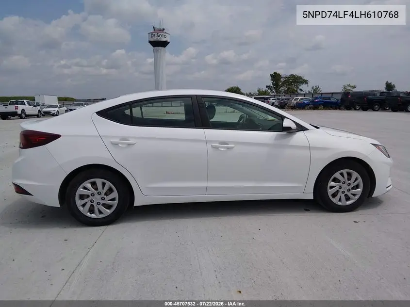 2020 HYUNDAI ELANTRA VIN 5NPD74LF4LH610768 — фото 16