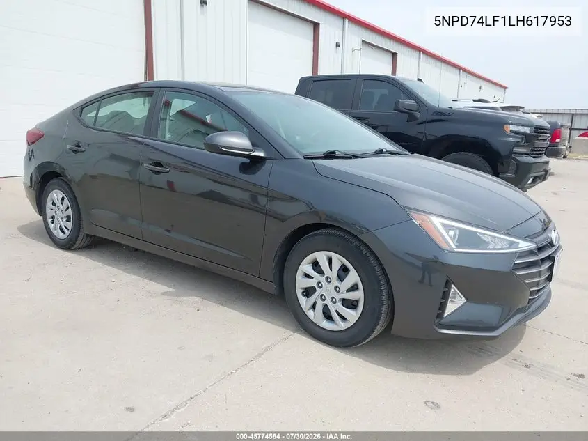 HYUNDAI ELANTRA 2020, VIN 5NPD74LF1LH617953