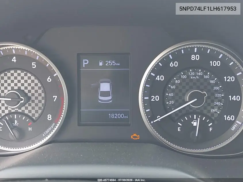2020 HYUNDAI ELANTRA VIN 5NPD74LF1LH617953 — фото 15
