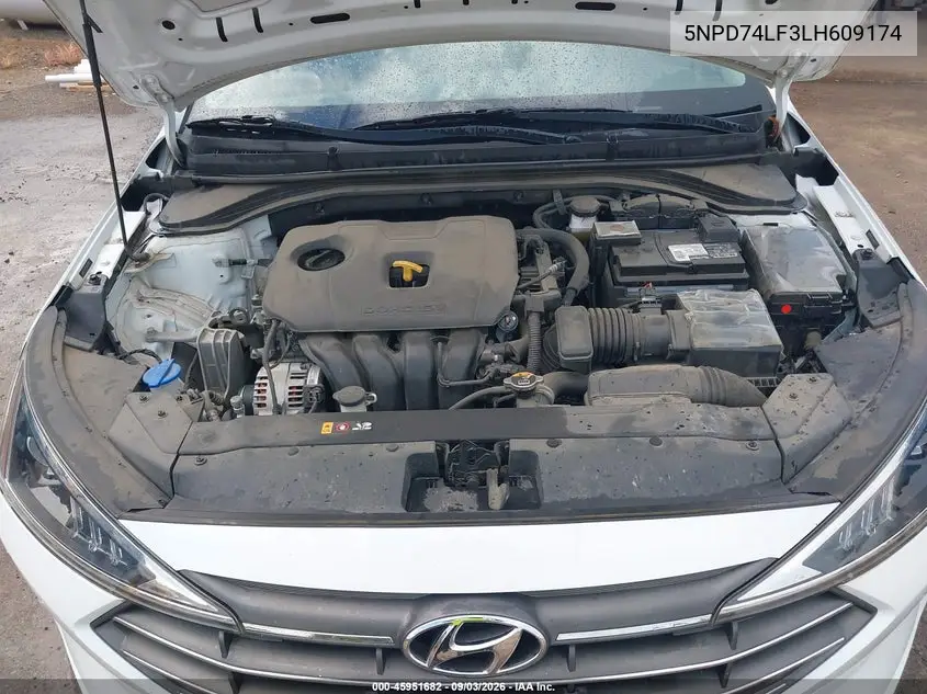 2020 HYUNDAI ELANTRA VIN 5NPD74LF3LH609174 — фото 10