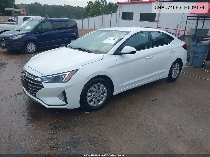 2020 HYUNDAI ELANTRA VIN 5NPD74LF3LH609174 — фото 2