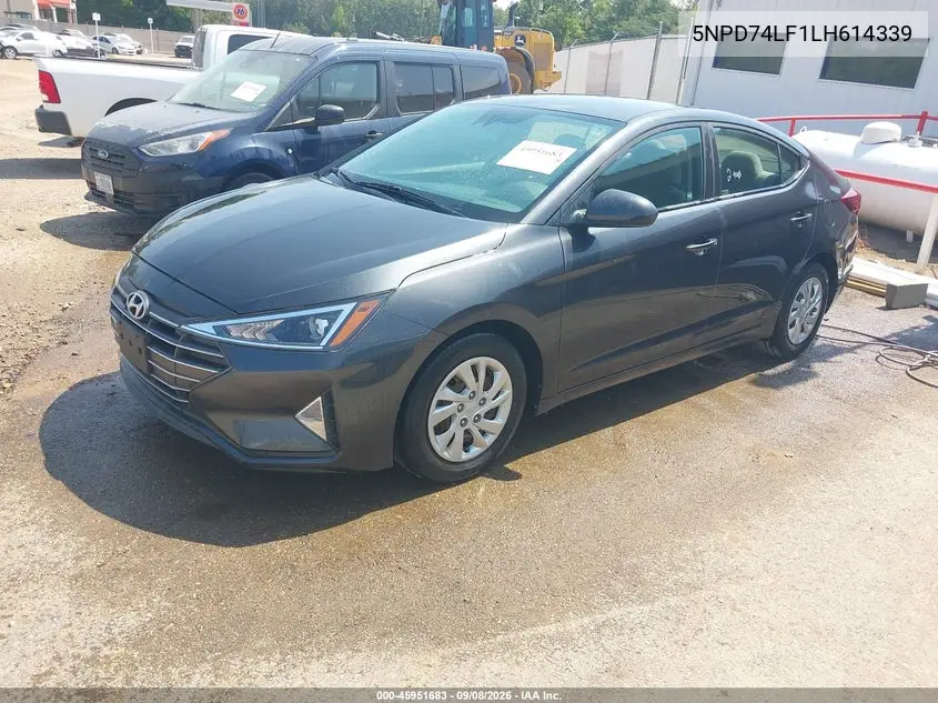 2020 HYUNDAI ELANTRA VIN 5NPD74LF1LH614339 — фото 2