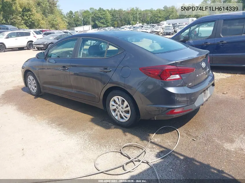 2020 HYUNDAI ELANTRA VIN 5NPD74LF1LH614339 — фото 3