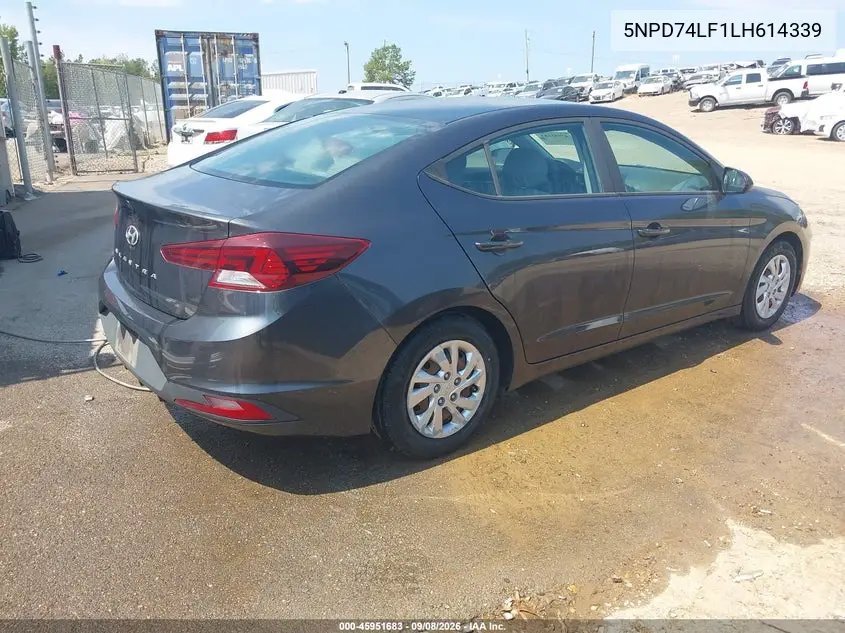 2020 HYUNDAI ELANTRA VIN 5NPD74LF1LH614339 — фото 4