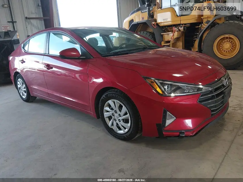 HYUNDAI ELANTRA 2020, VIN 5NPD74LF9LH603699