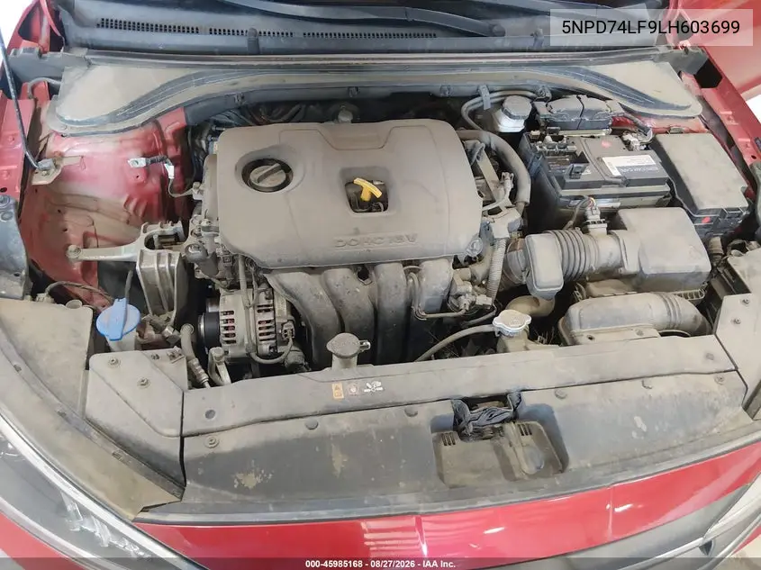 2020 HYUNDAI ELANTRA VIN 5NPD74LF9LH603699 — фото 10
