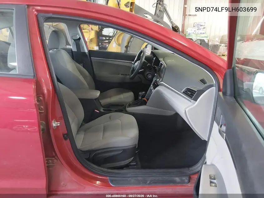 2020 HYUNDAI ELANTRA VIN 5NPD74LF9LH603699 — фото 5