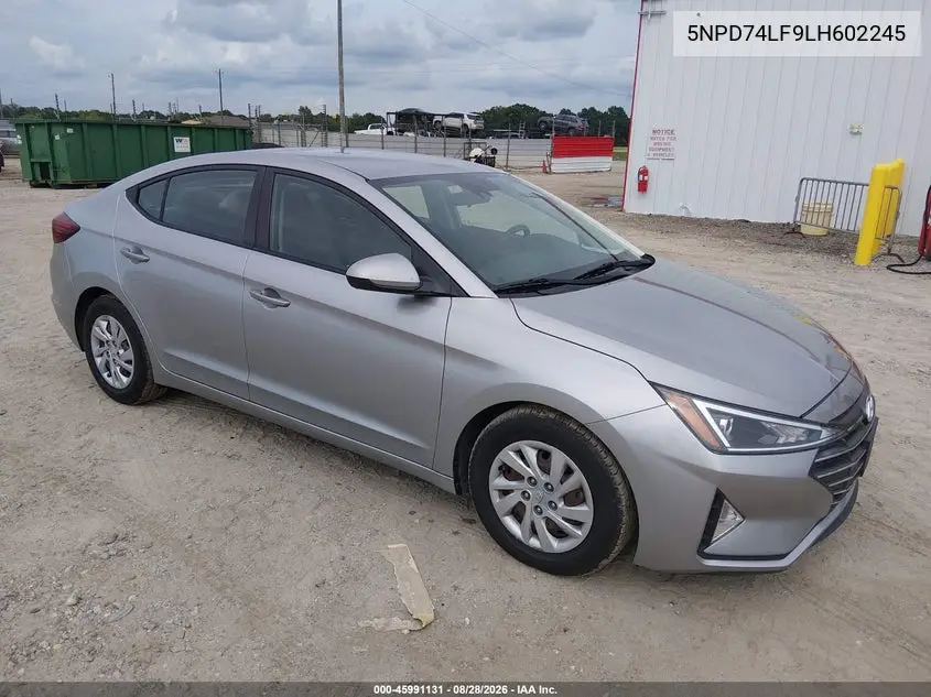 HYUNDAI ELANTRA 2020, VIN 5NPD74LF9LH602245