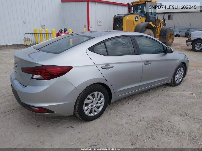 2020 HYUNDAI ELANTRA VIN 5NPD74LF9LH602245 — фото 4