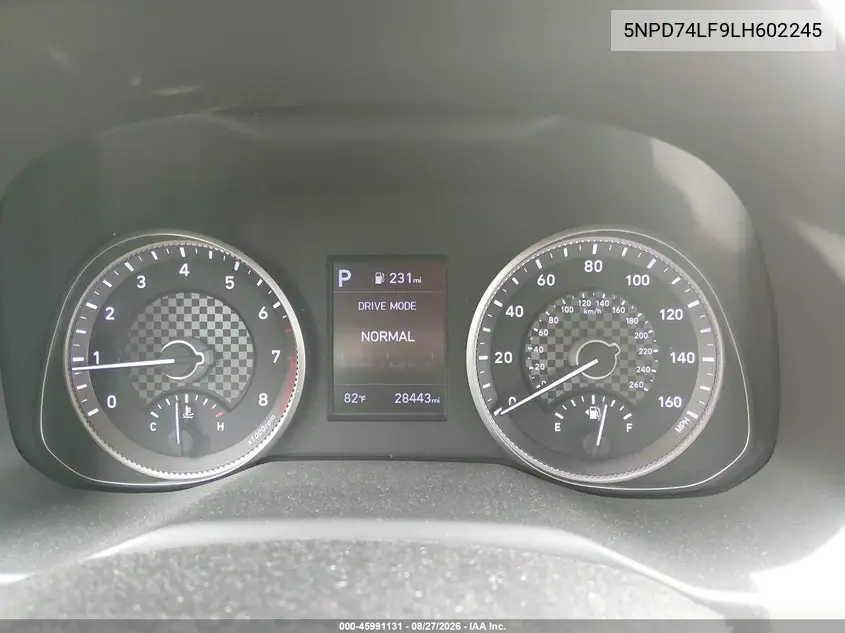 2020 HYUNDAI ELANTRA VIN 5NPD74LF9LH602245 — фото 7