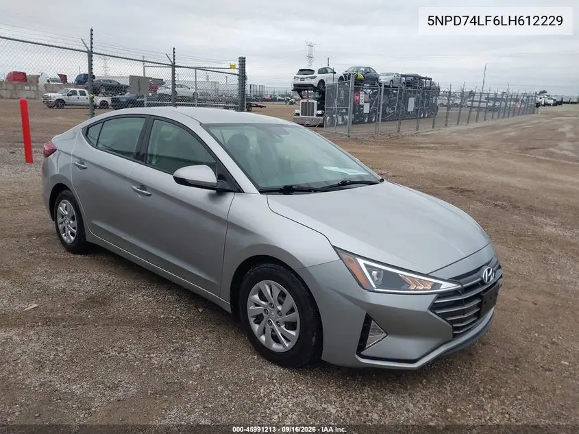 HYUNDAI ELANTRA 2020, VIN 5NPD74LF6LH612229