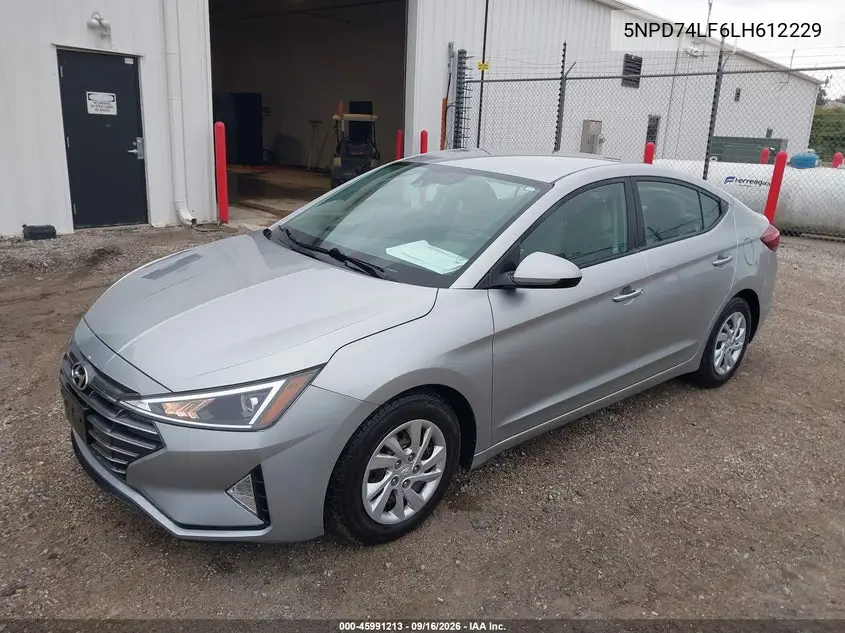 2020 HYUNDAI ELANTRA VIN 5NPD74LF6LH612229 — фото 2