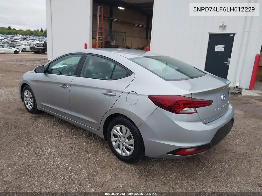 2020 HYUNDAI ELANTRA VIN 5NPD74LF6LH612229 — фото 3
