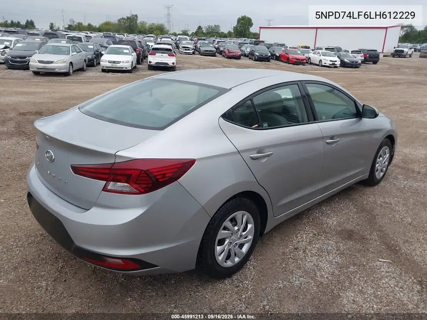 2020 HYUNDAI ELANTRA VIN 5NPD74LF6LH612229 — фото 4