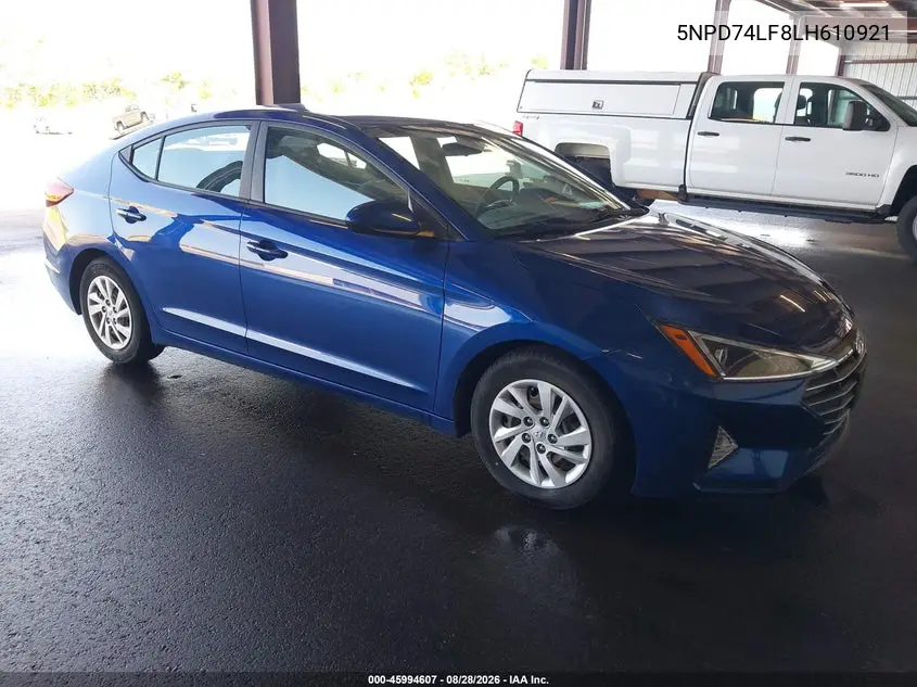 HYUNDAI ELANTRA 2020, VIN 5NPD74LF8LH610921
