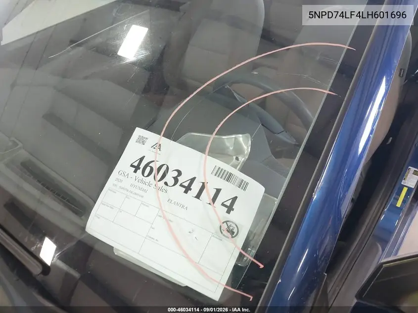 2020 HYUNDAI ELANTRA VIN 5NPD74LF4LH601696 — фото 15
