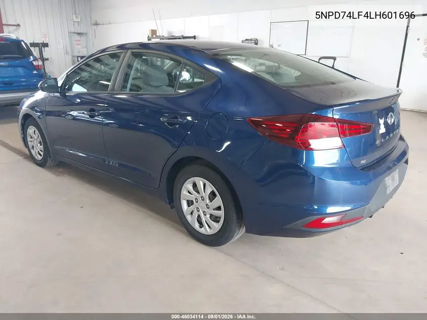 2020 HYUNDAI ELANTRA VIN 5NPD74LF4LH601696 — фото 3