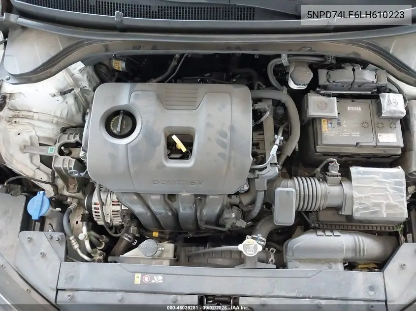 2020 HYUNDAI ELANTRA VIN 5NPD74LF6LH610223 — фото 10