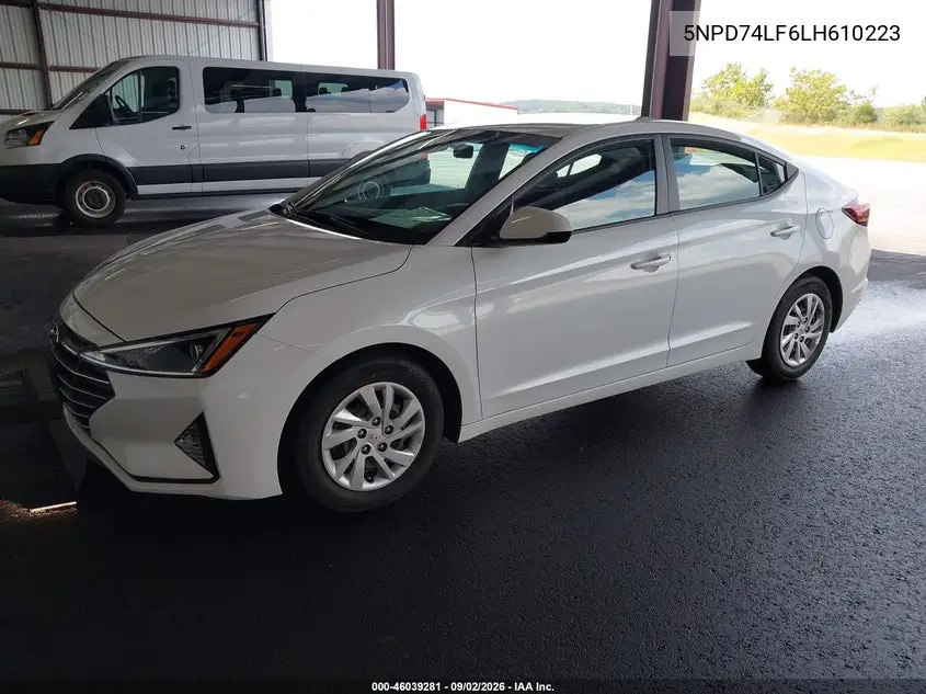 2020 HYUNDAI ELANTRA VIN 5NPD74LF6LH610223 — фото 2