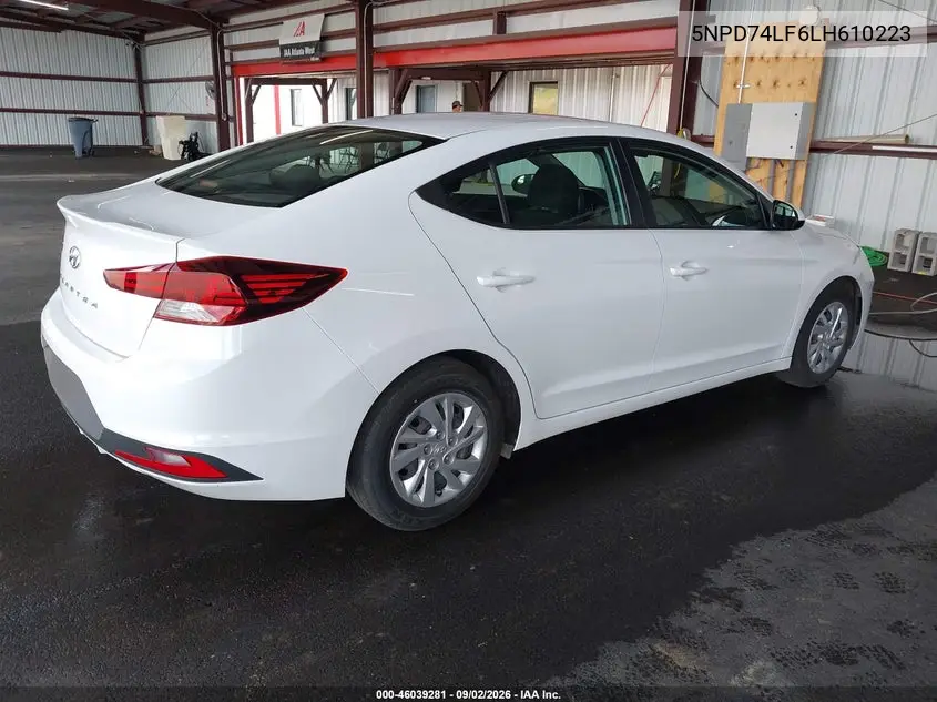 2020 HYUNDAI ELANTRA VIN 5NPD74LF6LH610223 — фото 4
