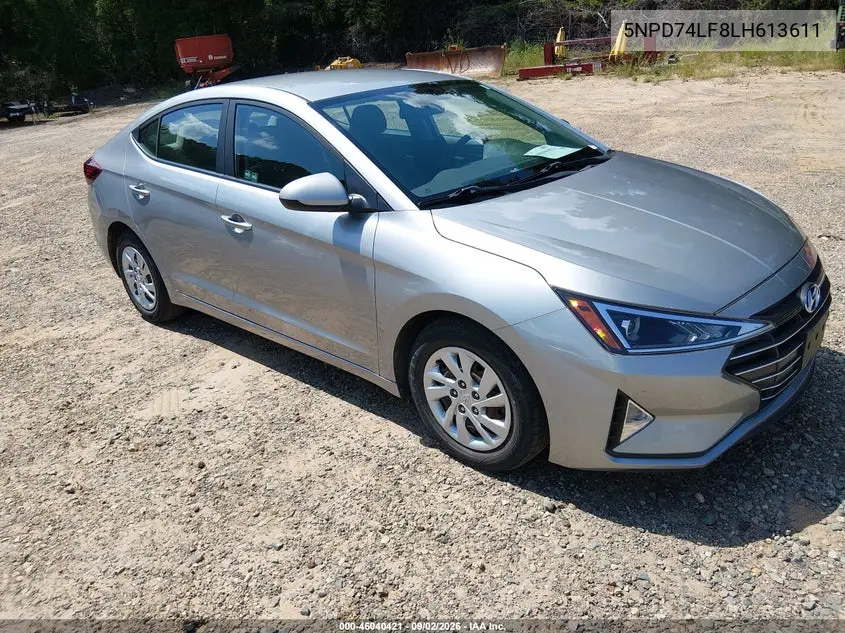 HYUNDAI ELANTRA 2020, VIN 5NPD74LF8LH613611