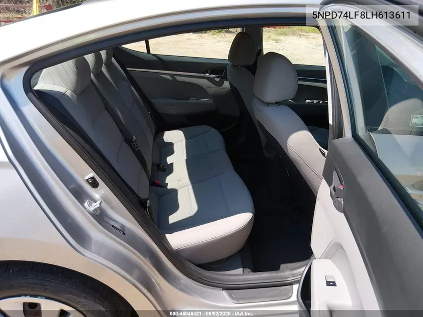 2020 HYUNDAI ELANTRA VIN 5NPD74LF8LH613611 — фото 8