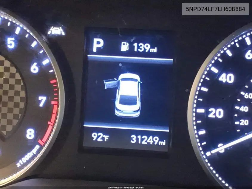2020 HYUNDAI ELANTRA VIN 5NPD74LF7LH608884 — фото 17