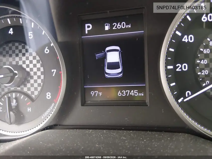 2020 HYUNDAI ELANTRA VIN 5NPD74LF0LH603185 — фото 20