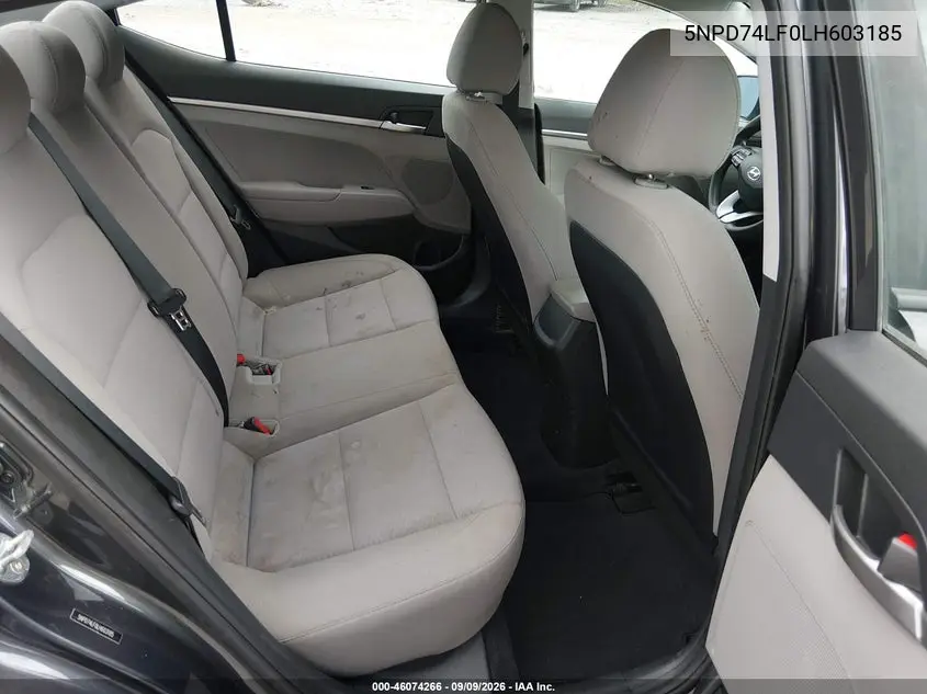 2020 HYUNDAI ELANTRA VIN 5NPD74LF0LH603185 — фото 8