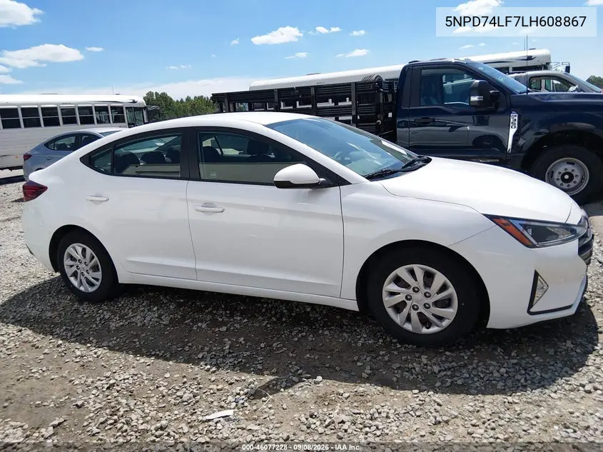 2020 HYUNDAI ELANTRA VIN 5NPD74LF7LH608867 — фото 13