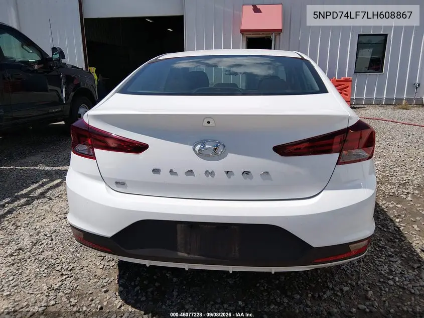 2020 HYUNDAI ELANTRA VIN 5NPD74LF7LH608867 — фото 16
