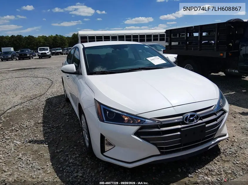 2020 HYUNDAI ELANTRA VIN 5NPD74LF7LH608867 — фото 6