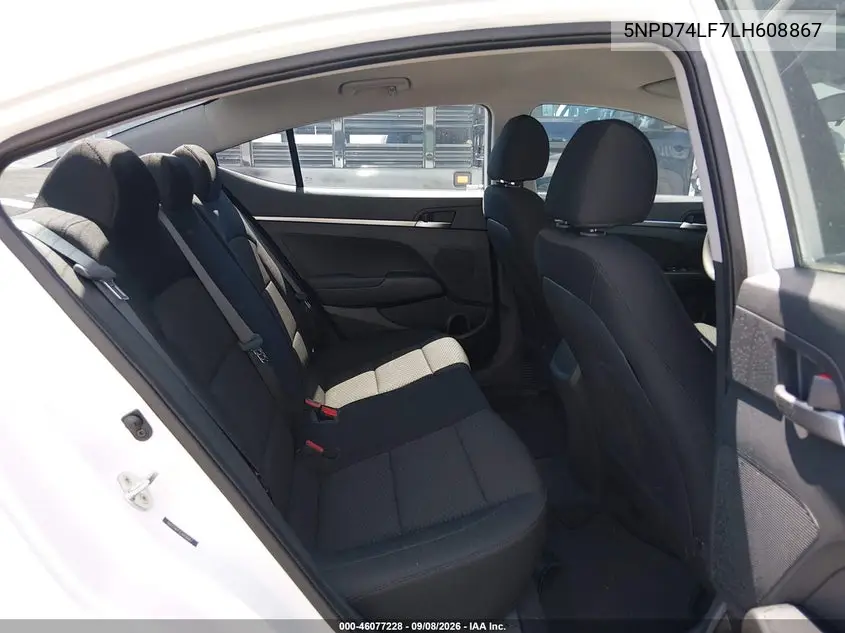 2020 HYUNDAI ELANTRA VIN 5NPD74LF7LH608867 — фото 8