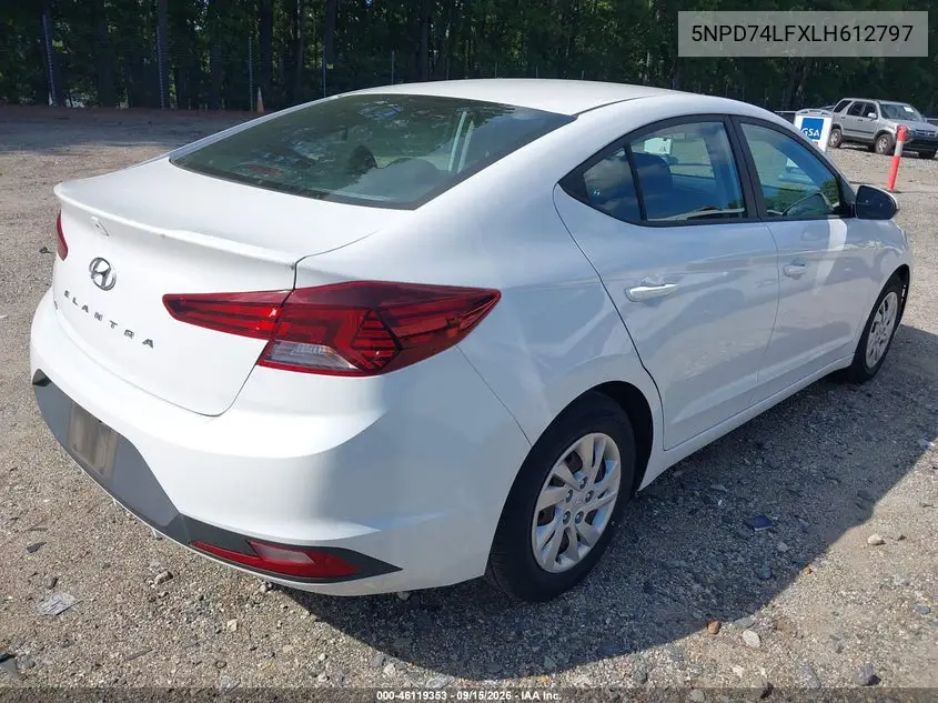 2020 HYUNDAI ELANTRA VIN 5NPD74LFXLH612797 — фото 4