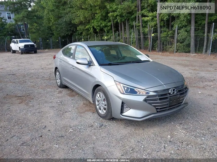 HYUNDAI ELANTRA 2020, VIN 5NPD74LF9LH618090
