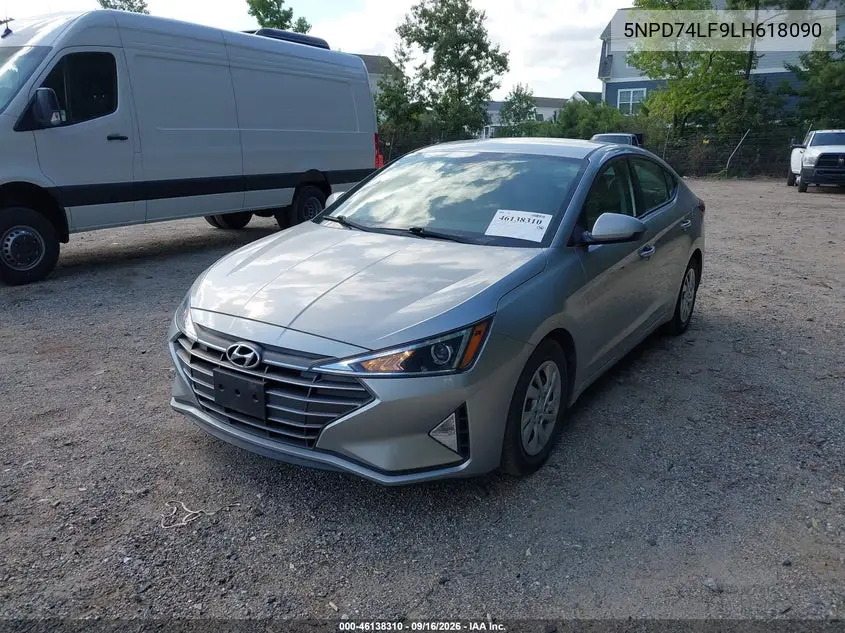 2020 HYUNDAI ELANTRA VIN 5NPD74LF9LH618090 — фото 2