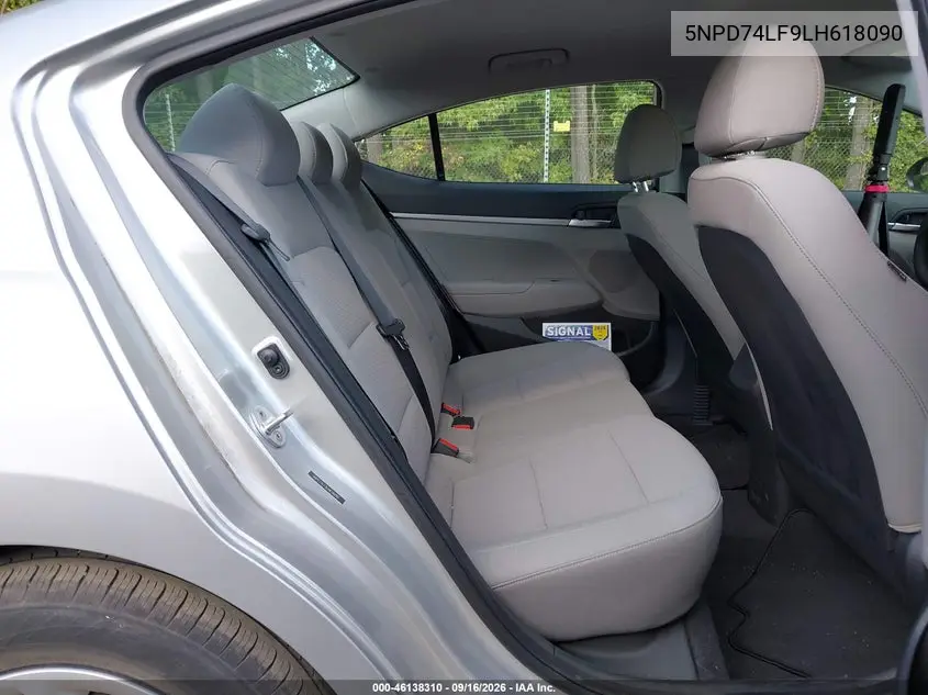 2020 HYUNDAI ELANTRA VIN 5NPD74LF9LH618090 — фото 8