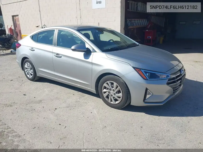 HYUNDAI ELANTRA 2020, VIN 5NPD74LF6LH612182