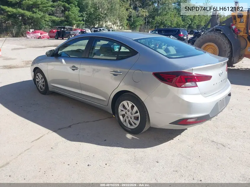 2020 HYUNDAI ELANTRA VIN 5NPD74LF6LH612182 — фото 3