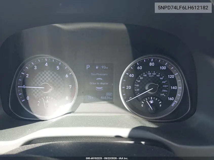 2020 HYUNDAI ELANTRA VIN 5NPD74LF6LH612182 — фото 7