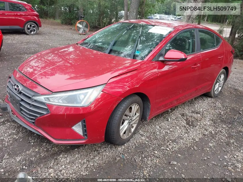 2020 HYUNDAI ELANTRA VIN 5NPD84LF3LH509749 — фото 2