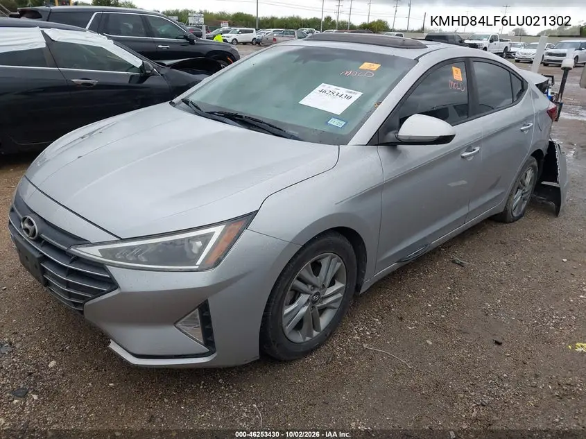 2020 HYUNDAI ELANTRA VIN KMHD84LF6LU021302 — фото 2