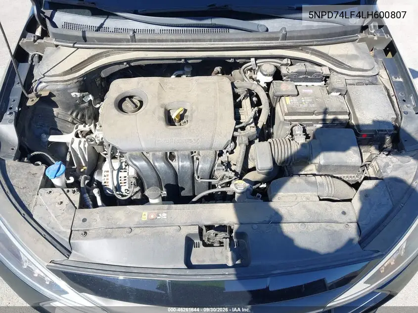 2020 HYUNDAI ELANTRA VIN 5NPD74LF4LH600807 — фото 10